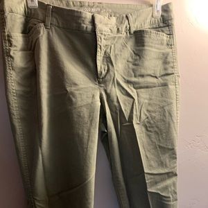 Olive skinny jeans